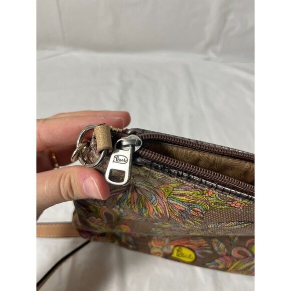 Sakroots Campus Mini Purse Artist Circle Peace Bird Print Crossbody Sequins Jute - Picture 16 of 16